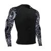 Homens camisetas Anime Compressão Camisa Homens 3D Impressão Ginásio Rápido Seco Apertado Manga Longa Rash Guard Workout Performance Skinny Athletic