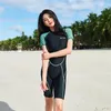 Roupa de banho feminina moda profissional uma peça manga curta fino ajuste surf terno secagem rápida esportes aquáticos praia natação 2024