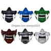 Party Masks Airsoft Protective Fashion Half Face Prajna Hannya Japońska samuraja demon na Halloween cosplay 230225 Drop dostawa dhxd6