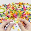 Creative DIY Handgjorda poppärlor Toy Accessory Set Girl Jewelry Halsband Armband Crafts Toys Education Kids Birthday Presents 240129