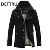 Men's Trench Coats Oversized Coat Men WindBreaker Solid Purer Cotton Casual Jacket Clothing Pull Homme Outerwear 5XL