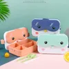 Geschirr Schule Kinder Bento Lunch Box Rechteckige Auslaufsichere Kunststoff Anime Tragbare Mikrowelle Lebensmittel Behälter Kind Lunchbox