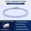 VVS Moissanite Tennis Bracelet Women Sterling Sier Plated Gold Designer Bracelet 3/4/5mm Wide Pass Diamond Tester Bracelets Rapper Hip Hop Jewelry Woman Gift