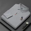 Hochwertiges Sport-Freizeit-Paul-Revers-Poloshirt, luxuriöse Stickerei, langärmeliges T-Shirt, Herbstmode, atmungsaktive Oberteile 240126