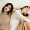 T-shirt da donna Autunno Inverno maglione dolcevita slim fit pullover di base 2023 moda coreana maglia top fondo maglione da donna maglioni elasticizzati L240201