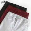 Jielur Pu Faux Leather Leggings Kvinnor Skinny Silver Red Black Pants Female Lady S-3XL Thin/Fleece Pencil Leggins Bubble Butt 240131