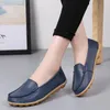 Genuine Leather Shoes Woman Soft Boat shoes for Women Flats shoes Big size 3544 Ladies Loafers NonSlip Sturdy Sole 240123