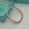 Tiffanybracelet Heart Designer Fomen Women TiffanyJewelry Jewelry High Edition Lock Bracelet Fashion Diamond Free Color Séparation 18K Rose Gold