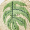 Shoulder Bags Fasion Embroidered Coconut Tree Round Straw Tote Bag Casual Women andbag andmade Woven Summer Beac Small Bali PurseH2421