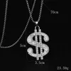 Les tendances de la mode exagèrent pour devenir riche Dollar pendentif collier hommes à la mode hip-hop personnalisé pendentif long bijoux YQ240201