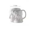 Canecas Grande Capacidade Cerâmica Copo Espanha Grécia Antiga Apollo David Cabeça Caneca Escultura Café Desktop Ornamentos Escritório Água