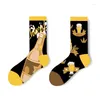 Men's Socks Autumn Winter Fashion Colorful AB Style Burger Beer Novelty Cotton Happy Fun Japanese Harajuku Women Stocking