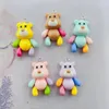 Charms 10Pcs Cute Smile Bear Reisn Floating Patch Simulated Animal Pendant Flatback Diy Earrings Jewelry Making Accessories