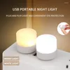 Night Lights 5pcs LED Light USB Mini Plug Lamp Computer Power Bank Charging Book Small Round Reading Eye Protection Lamps