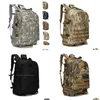 Backpacking Packs 45l Militära taktiska väskor Ryggsäck Army Molle Assat väska Män utomhus vandring Trekking Cam Fishing Hunting Camo Rucksa Dhxnr