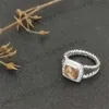 Dy Ring Tasarımcı Sıcak Satış Bant Yüzükleri Kadın Lüks Twisted İki Renkli Çapraz İnciler Vintage Ring 925 STERLING Gümüş DY DIAMAM DÜNYA MİYE KAYIR HAYATI 349