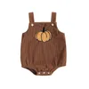 Strampler EWODOS Säugling Baby Mädchen Jungen Cord Bodys Halloween Kleidung Kürbis/Hexenhut/Geister Muster Ärmellose Träger Overalls