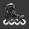 الأصلي roselle inline kler skates أحذية سوبر وميض LED PU عجلات Flat Frame Salom Slide FSK Street Asphalt Road Patines 240131