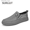 Roller Shoes SURGUT Summer Mens Shoes Loafers Breathable Casual Style Mesh Loafers Leather Brand Shoes Moccasins Man Soft Luxury Sneakers Q240201