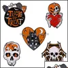Pins Brooches Pins Brooches Halloween Enamel Brooch Skeleton Spooky Pumpkin Badge Gothic Jewelry 1469 E3 Drop Delivery 2021 Dhseller2 Dhicy