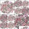 Fechos ganchos fechos ganchos noosa rosa gengibre snap botão jóias descobertas cristal pedaços encantos 18mm metal snaps botões fato dhselle dhcmk