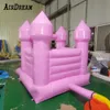 wholesale Piscine à balles rose pour enfants petite maison de rebond gonflable PVC bébé sautant château gonflable enfant en bas âge sauteur videur avec jouets de fosse à balles