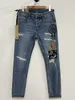 Jeans de marque Jeans ksubi Jeans de créateur jeans de haute qualité pour hommes pantalons pour hommes Rip Denim Biker gris peinture détresse Stretch moto os Halloween jeans violets