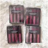 Lip Gloss 4pcs / Set Mat Liquide Rouge à lèvres Brillant à lèvres Coupe antiadhésive Rouge A Levre Lipgloss Maquillaje Set Drop Delivery Health Beauty Mak Dhfpi