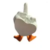 Decorative Figurines 2024 Duck You Creative Middle Finger Ornaments Statue Resin Crafts Home Decor Parody Decoration