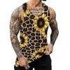 Canotte da uomo Estate stile hawaiano stampate in 3D Casual Holiday Landscape T-shirt sportive Moda Streetwear Gilet senza maniche