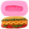 Baking Moulds DIY French Fries Hamburger Fried Eggs Cake Chocolate Silicone Molds Cookie Fondant Candy Clay Mould Decorating Tools