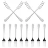 Forks 12 szt. Mini owocowy widelec metalowy nóż ze stali nierdzewnej i małe naczynia stołowe restauracja