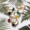 Gotas de água clássicas estilo doce anel 8 cores anéis de gota de cristal real para mulheres moda jóiasdj1153 240201