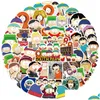 Naklejki samochodowe 50pcs South Park Cartoon Figure ITI Kids Toy Shate Board Telefon Laptop Lage naklejka naklejki upuszczenie dostawy telefoniki motocykl DHH57