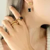 Dangle Earrings الشخصية اللامعة الأسود Haoshi Ins Style الأذن الأذن لصق الأزياء للجنسين
