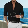 Chemises décontractées pour hommes Chemise en lin Hommes Casual Tops Haute qualité Lâche et confortable à manches longues Plage Chemises hawaïennes pour hommes 240201