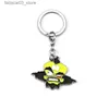 Keychains Lanyards Anime Crash Bandicoot Game Keyring Key Chains Cartoon Animal Metal Keychain Car Bag Key Ring Holder Jewelry Q240201