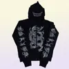Herenhoodies Zip Hoodie Rijn Skelet Goth Sweatshirt Sportjas Pullover Gothic Oversized Y2k-jas met lange mouwen Heren1407156