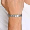 Link pulseiras masculino 8.8mm corrente vegana à prova dwaterproof água aço inoxidável elegante pulseira presentes para ele jóias