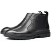 패션 남자의 진정한 가죽 슬립에 검은 회색 둥근 발가락 남자 드레스 신발 공식적인 남자 부츠
