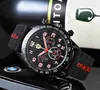 ستة إبرة وظيفة كاملة chronograph Rubber Strap Mens Farah العلامة التجارية غير الرسمية للركض الثاني