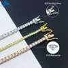 2024 Rts Hip Hop bijoux 2mm 3mm 4mm 5mm 6mm 6.5mm 20 pouces d Vvs diamant 925 argent glacé Moissanite chaîne de Tennis colliers