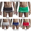 Underpants respirável masculino esporte troncos lado split shorts construído em bolsa jock tanga roupa interior estilo clássico para homens ativos