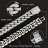 10mm Iced Out Cz Kubieke Vergulde 925 Sterling Zilver Hip Hop Ketting Sieraden Miami Cubaanse Link Chain