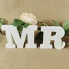 Party Decoration 1pc White Wood English Letter Prydnad Alfabetet DIY Personligt namn Design Art Crafts Birthday Wedding Home Decorations