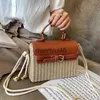 Torby na ramię Fasion Raan Women and Bags Wiklingowe tkaninowe torby crossbody Casual Summer Beac Straw Bag Lady Bali torebki 2022H2421