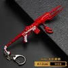 Keychains Lanyards Keychains Cartoon Game PUBG 98K AWM AKM M24 Mini Gun Eloy Pendant Car Key Chain Key Ring Telefon Bag Hanging Jewets Gifts Q240201