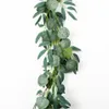 Dekorative Blumen, 2 m, Eukalyptus-Girlande, Rattan, künstliches Weidenblatt, Hochzeitsdekoration, Hängekränze224z