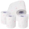 4 rullar toalettvävnad badrumsmaterial handduk Tryckt papper hushållsblommor servetter vävnader för 240127