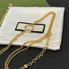 18k ouro designer colar pingente colares g jóias moda colar presente